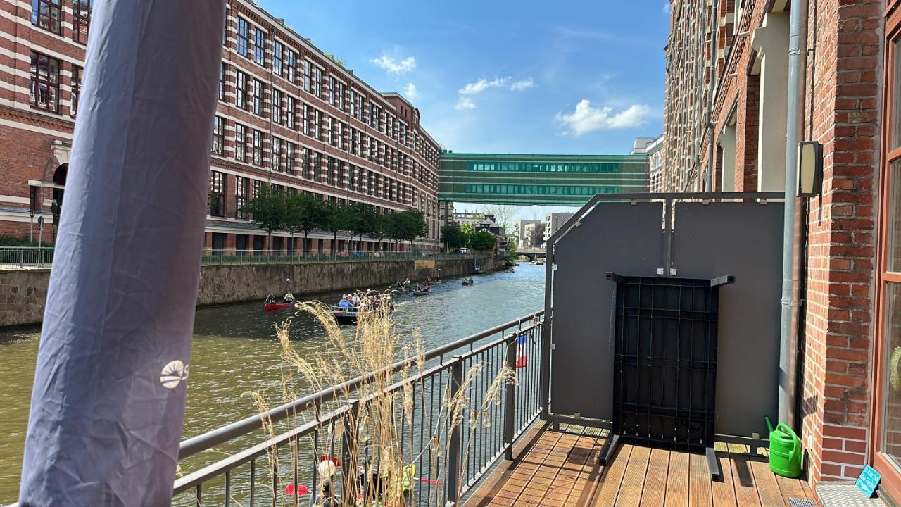 Relax-Wohnung Mit Balkon Ueber Die Weisse Elster ไลป์ซิก ภายนอก รูปภาพ