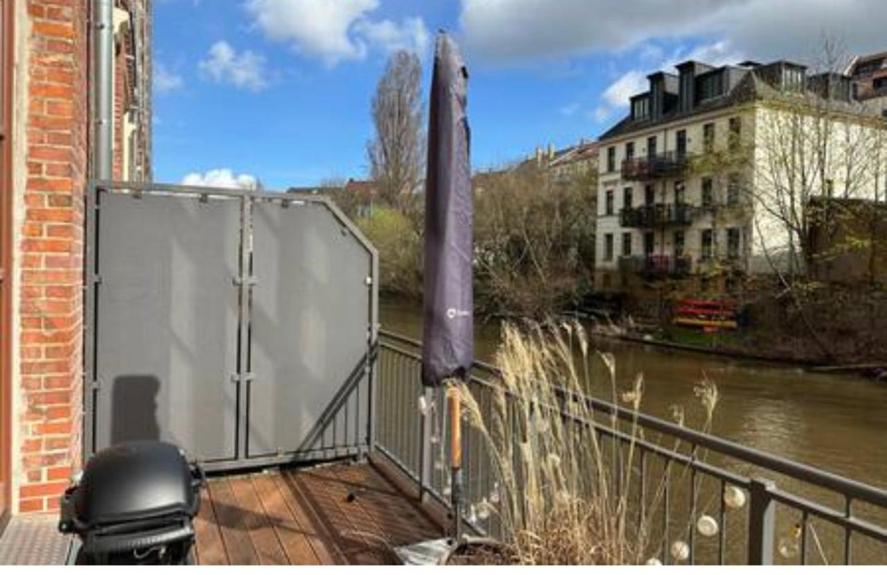 Relax-Wohnung Mit Balkon Ueber Die Weisse Elster ไลป์ซิก ภายนอก รูปภาพ